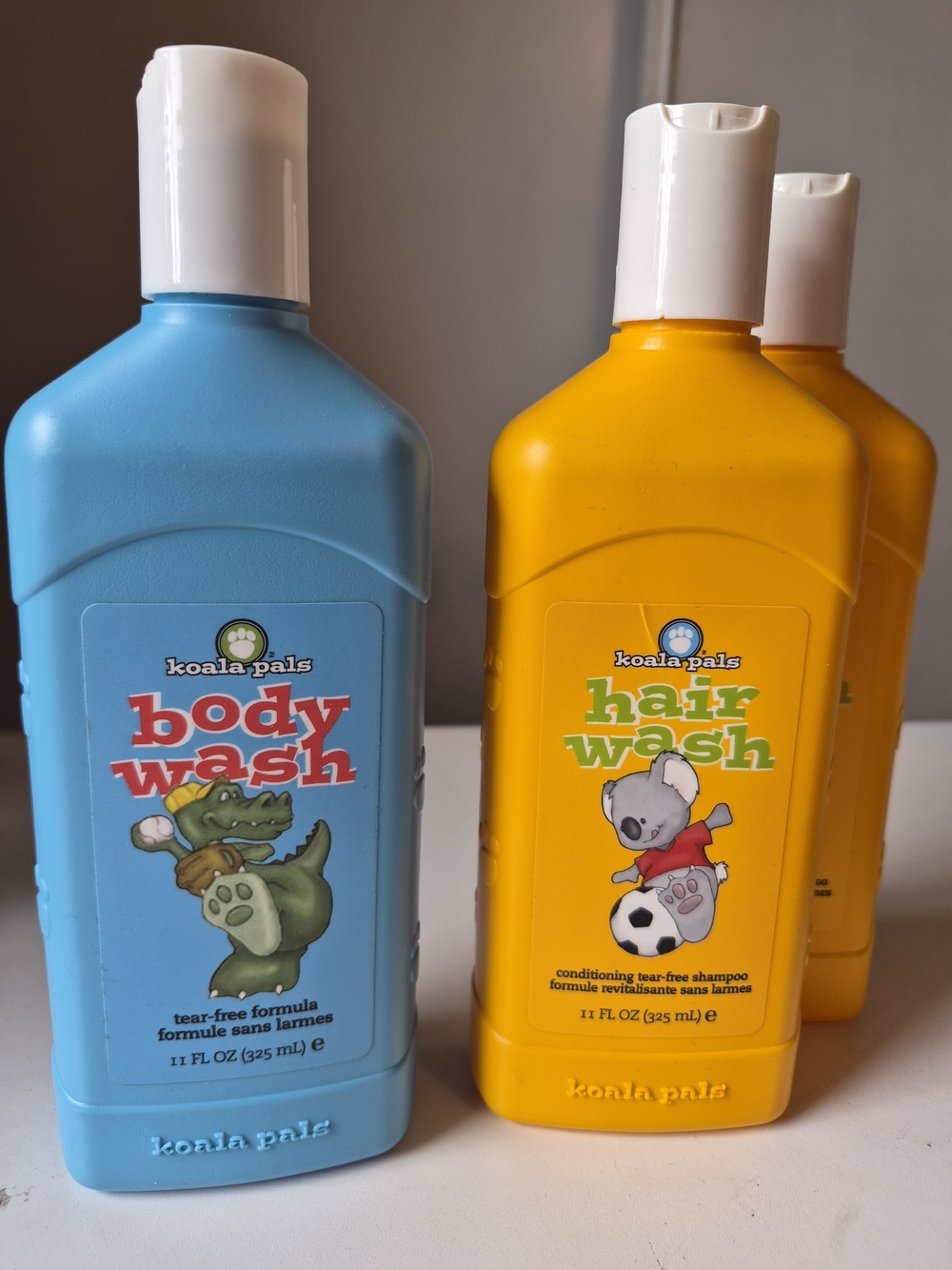 Kids Body Wash & Hair Wash - Blue Body Wash, Yellow Hair Wash